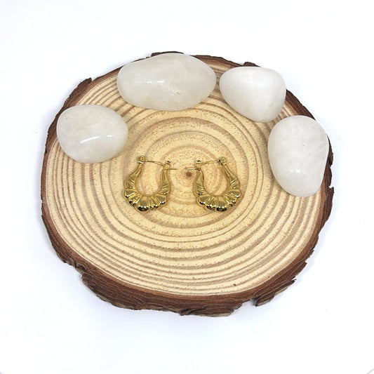 Crosissant hoops earrings