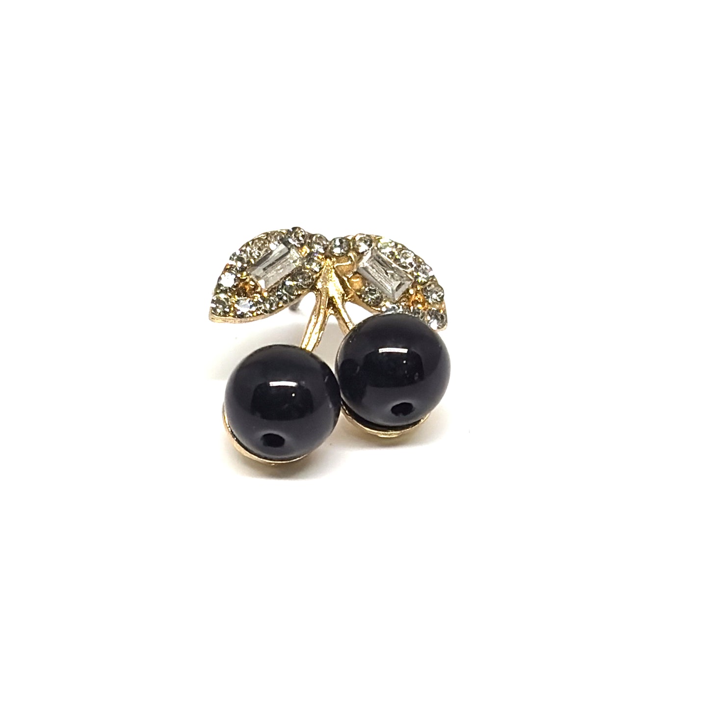 Black cherry studs earrings