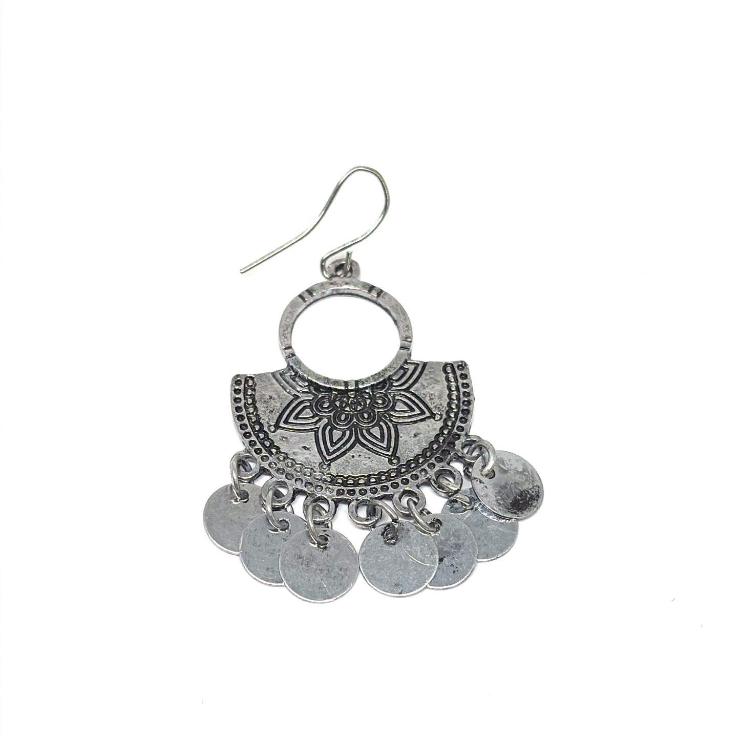 Half Moon mandala design earrings