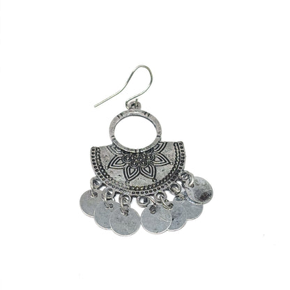 Half Moon mandala design earrings