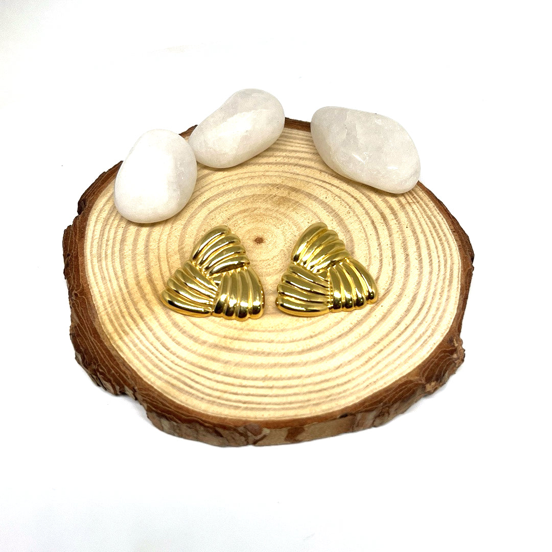 Triangular Shell Studs earrings