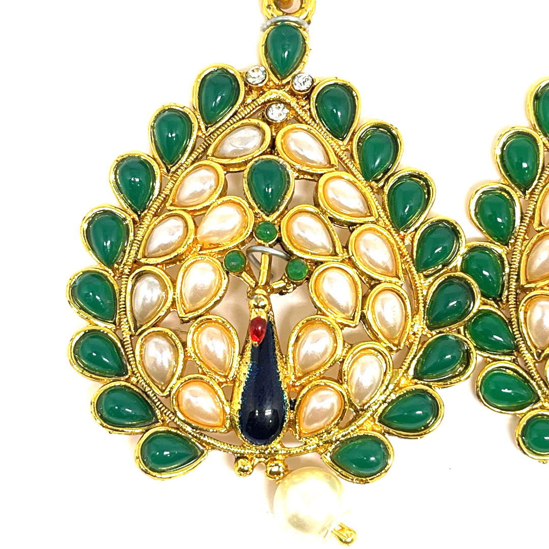 Pota Stone Peacock Dangler Earrings