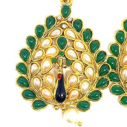Pota Stone Peacock Dangler Earrings