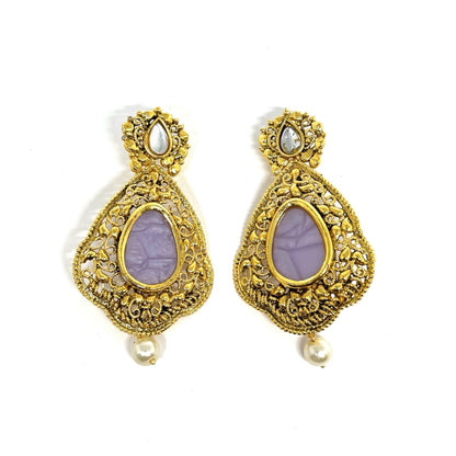 Dangler Earrings - Light Purple