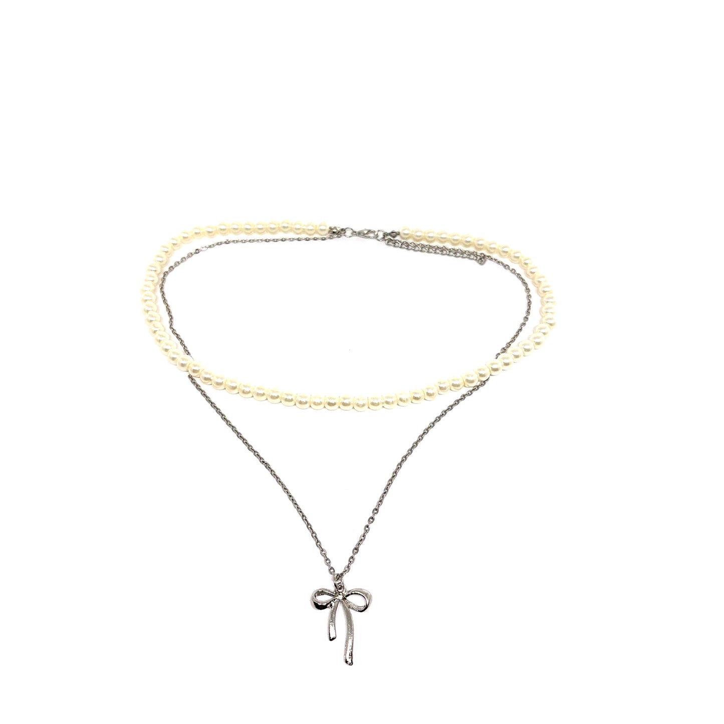Dual layered bow pearl set